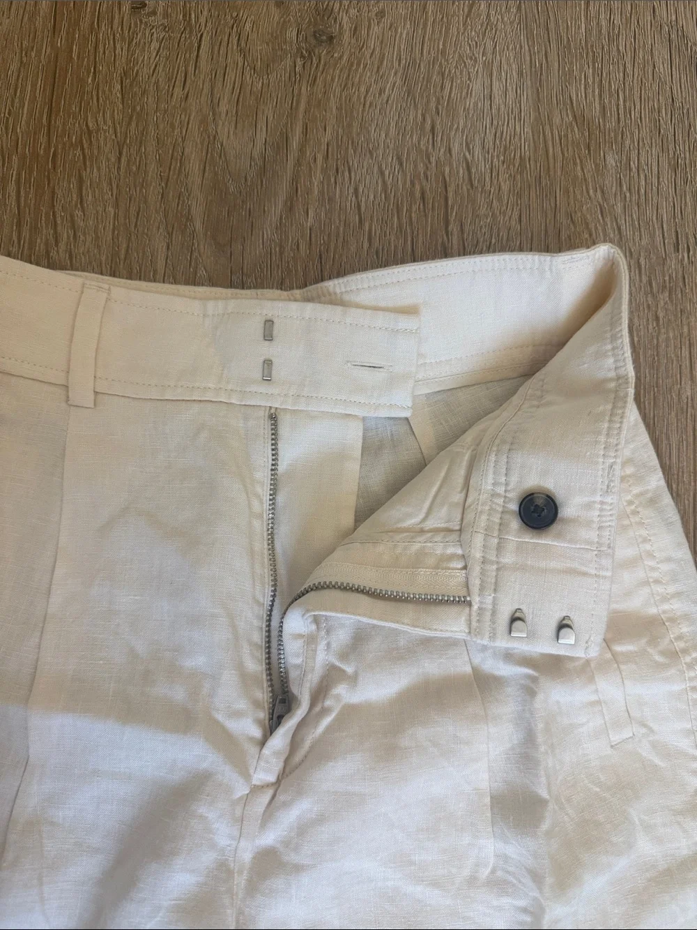 EVERLANE / High-Waist Wide Leg Linen Pants - Cream 0